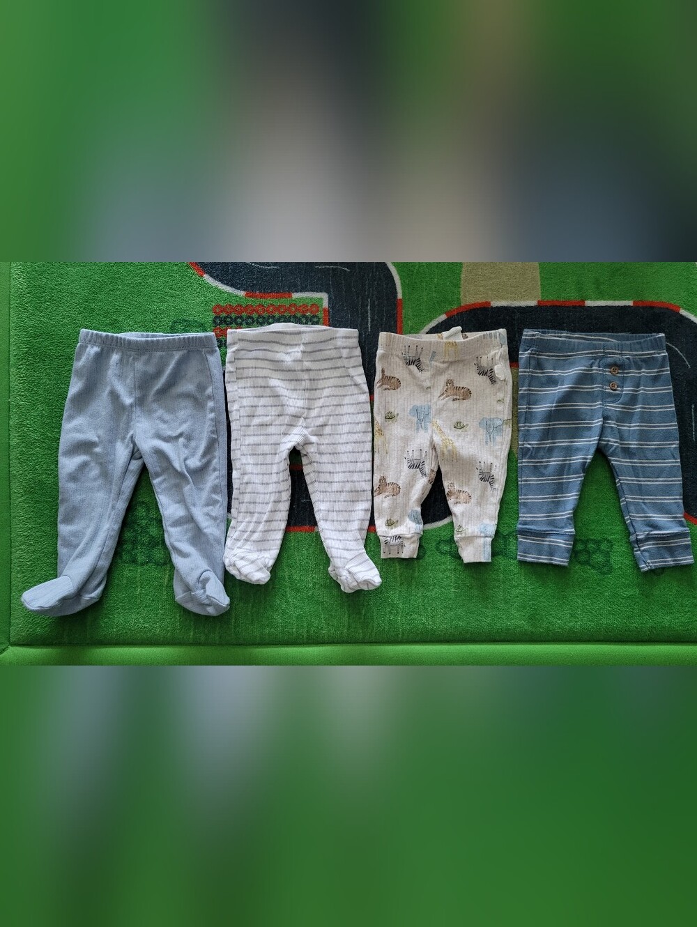 4 Pack Of  Baby Footed And Non Fo Pants Set - Brands Chickpea, Carters, Rabbit+B